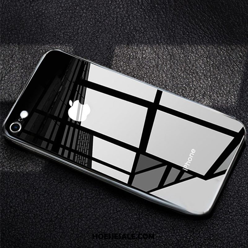 iPhone 7 Hoesje Mobiele Telefoon Rood Gehard Glas Anti-fall Bescherming Winkel