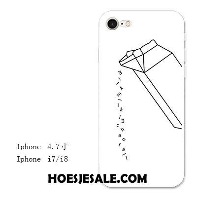 iPhone 7 Hoesje Wit Lovers Reliëf Anti-fall Zwart Kopen