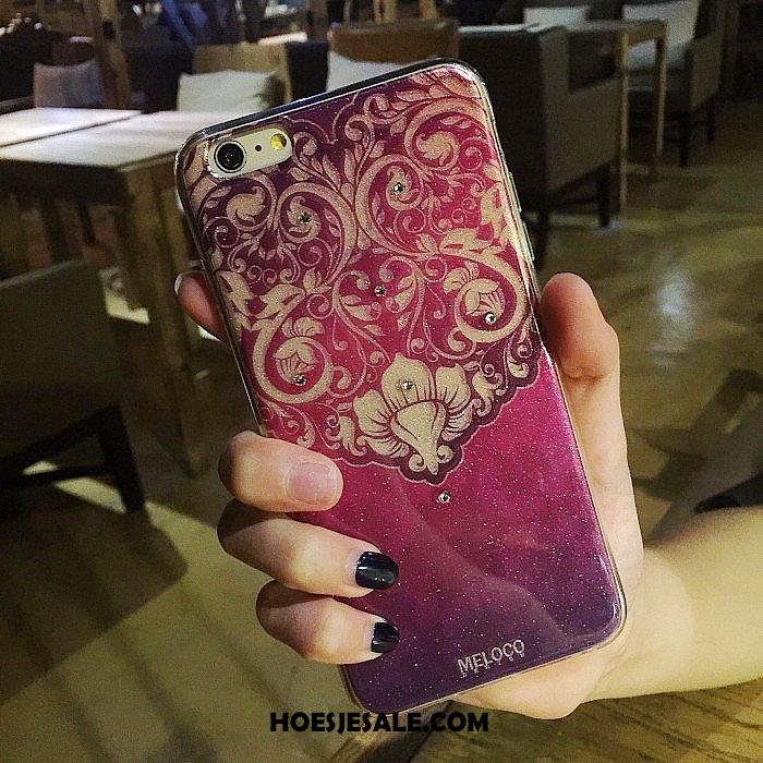 iPhone 7 Plus Hoesje Bescherming Bloemen Roze Met Strass Trend Kopen