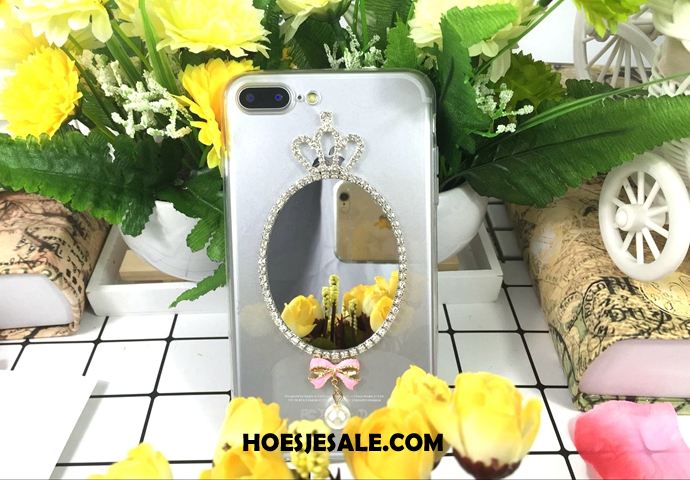 iPhone 7 Plus Hoesje Bescherming Mobiele Telefoon Zilver Parel Hanger Goedkoop