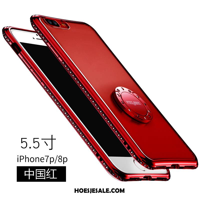 iPhone 7 Plus Hoesje Klittenband Goud Elegante Met Strass Mobiele Telefoon Sale