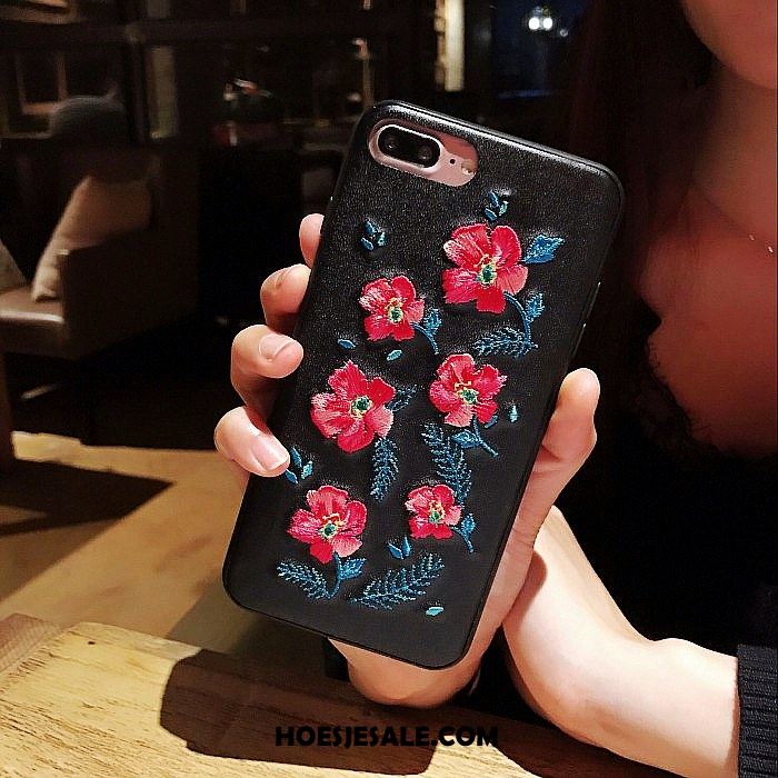 iPhone 7 Plus Hoesje Leren Etui Trendy Merk Scheppend Roze Groen Korting