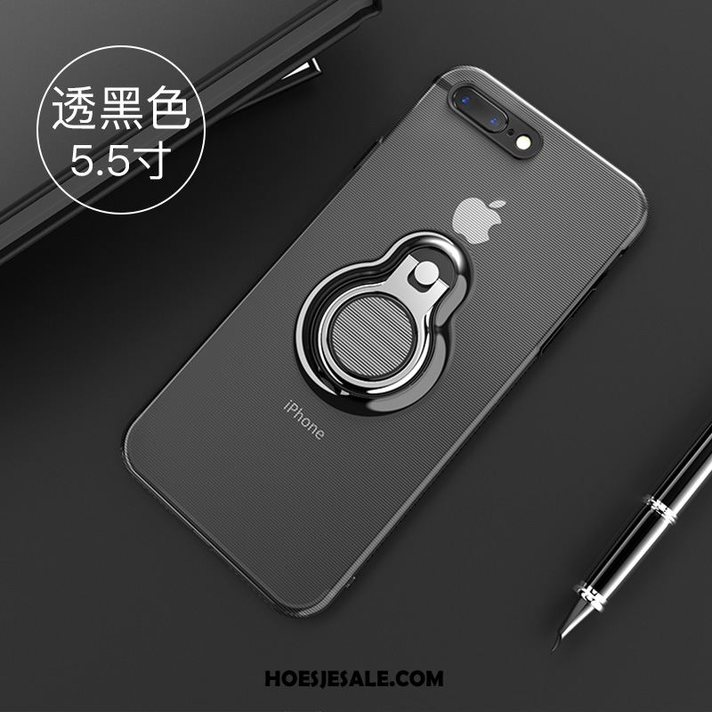 iPhone 7 Plus Hoesje Magnetisch Trend Zwart Ring Nieuw Korting
