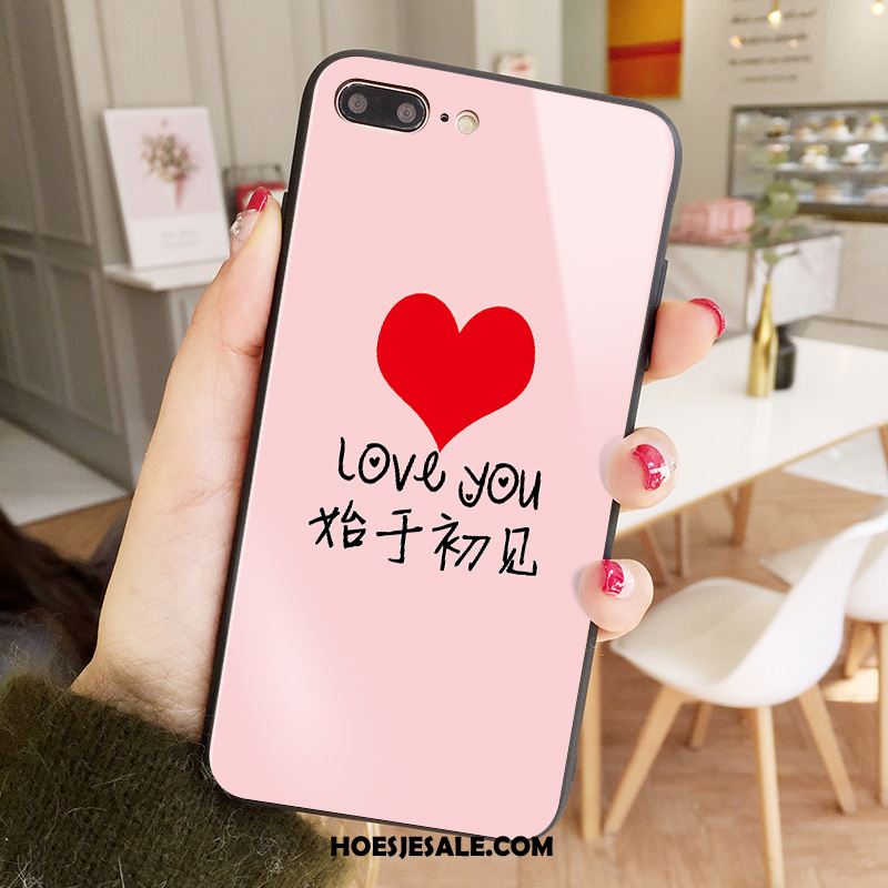 iPhone 7 Plus Hoesje Spotprent Wit Gehard Glas Mobiele Telefoon Hoes Sale