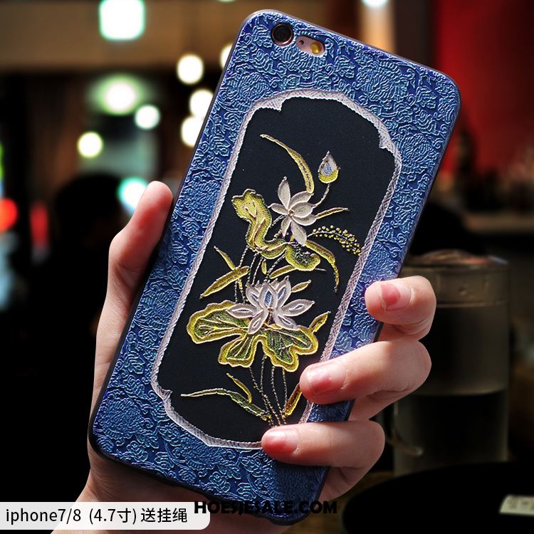 iPhone 8 Hoesje Anti-fall Rood Siliconen Hoes Persoonlijk Goedkoop