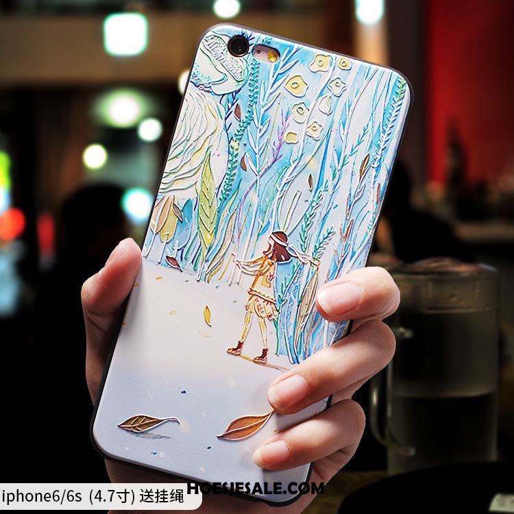 iPhone 8 Hoesje Kunst Hanger Mobiele Telefoon Zacht Geel Korting