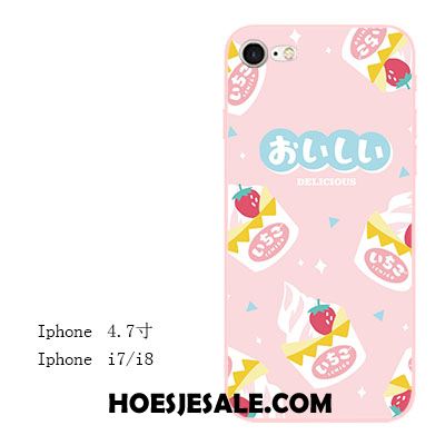 iPhone 8 Hoesje Siliconen Mobiele Telefoon All Inclusive Anti-fall Roze Sale