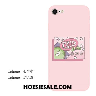 iPhone 8 Hoesje Siliconen Mobiele Telefoon All Inclusive Anti-fall Roze Sale