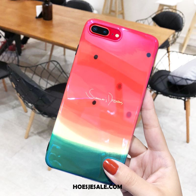 iPhone 8 Plus Hoesje Anti-fall Hoes Zacht Mobiele Telefoon Net Red Goedkoop