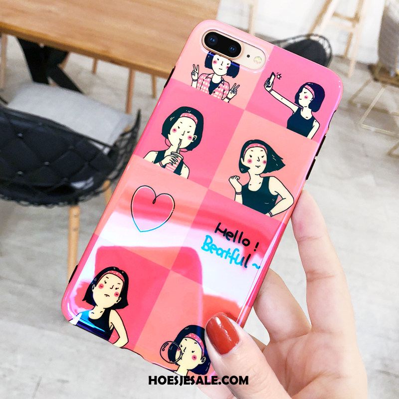 iPhone 8 Plus Hoesje Anti-fall Hoes Zacht Mobiele Telefoon Net Red Goedkoop