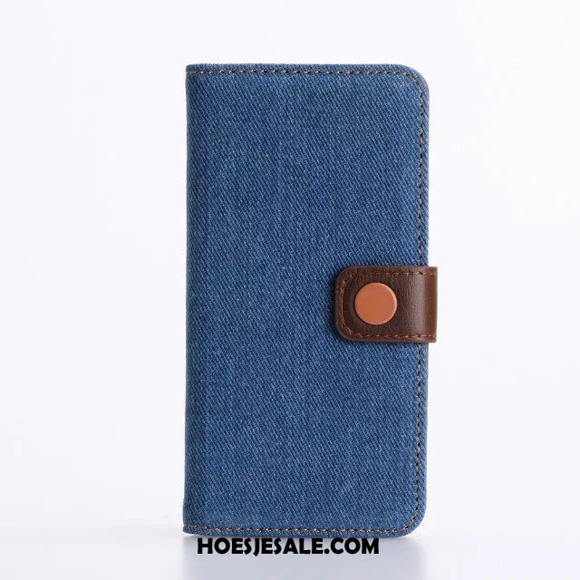 iPhone 8 Plus Hoesje Folio Mobiele Telefoon Bescherming Denim Blauw Kopen