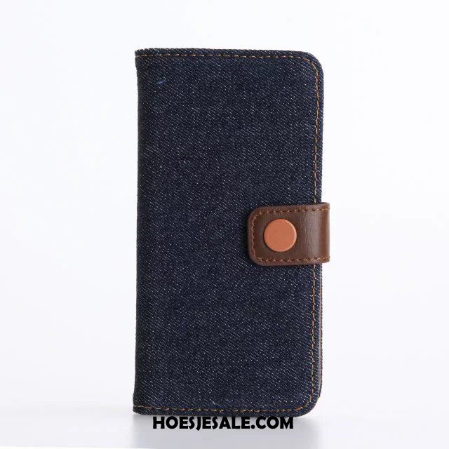 iPhone 8 Plus Hoesje Folio Mobiele Telefoon Bescherming Denim Blauw Kopen