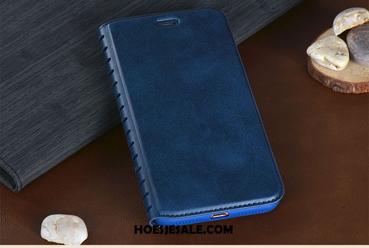 iPhone 8 Plus Hoesje Leren Etui Rood Mobiele Telefoon Hoes Folio Goedkoop