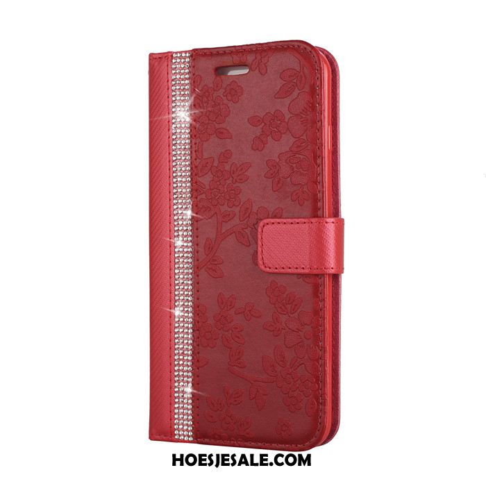 iPhone 8 Plus Hoesje Portemonnee Bloemen Hanger Mobiele Telefoon Leren Etui Korting