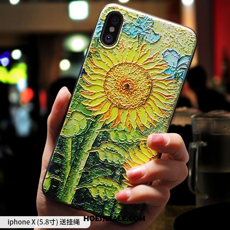 iPhone X Hoesje Groen Siliconen Nieuw All Inclusive Kunst Aanbiedingen