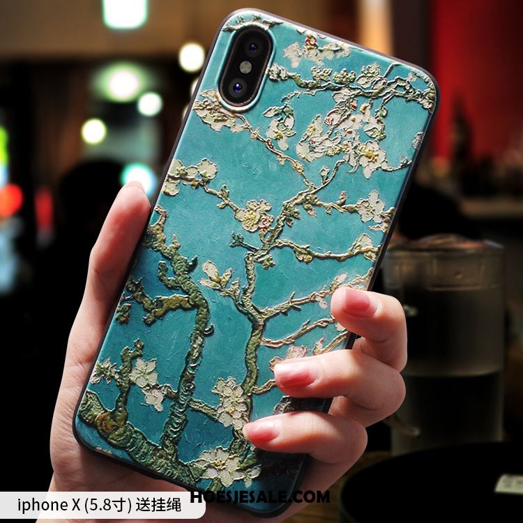 iPhone X Hoesje Groen Siliconen Nieuw All Inclusive Kunst Aanbiedingen