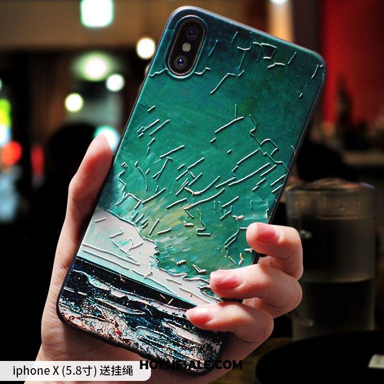 iPhone X Hoesje Groen Siliconen Nieuw All Inclusive Kunst Aanbiedingen