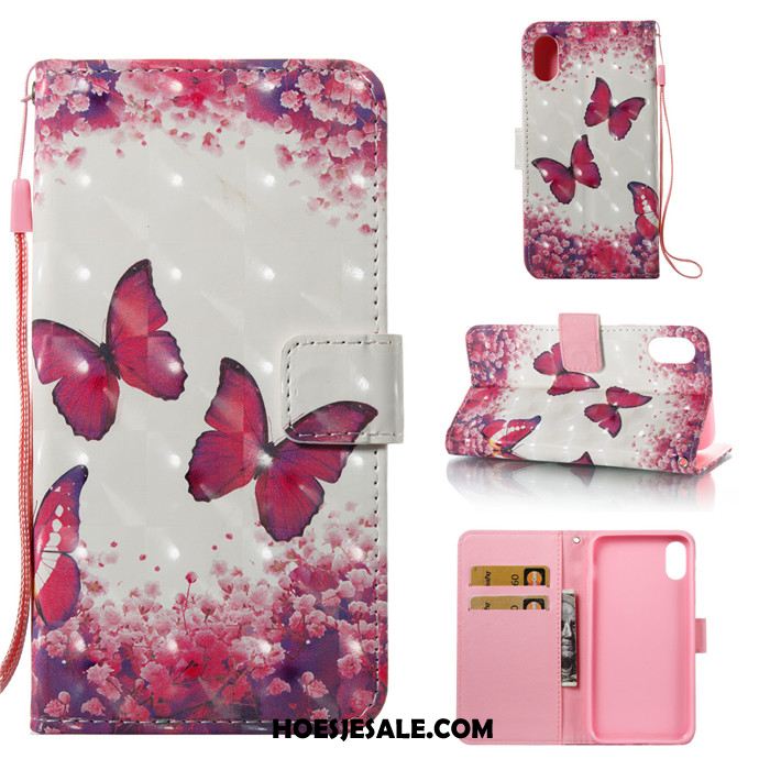 iPhone X Hoesje Mobiele Telefoon Hoes Wit Leren Etui All Inclusive Goedkoop