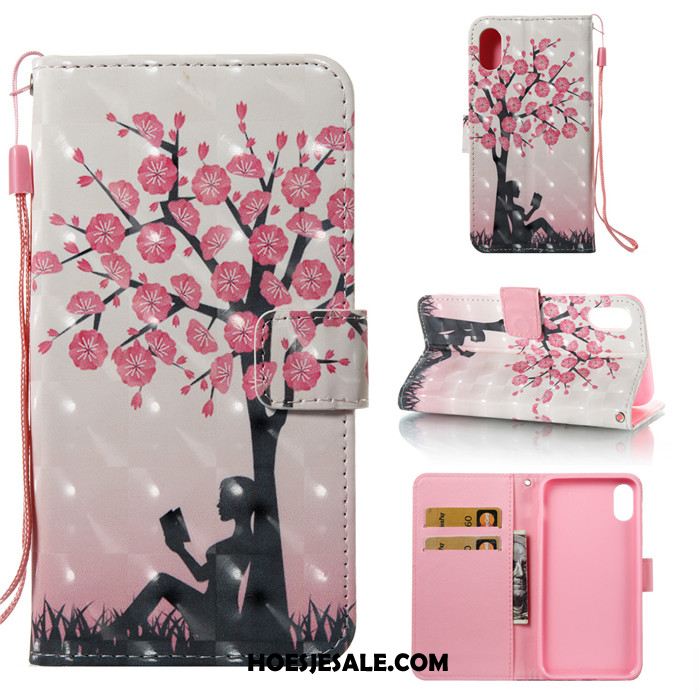 iPhone X Hoesje Mobiele Telefoon Hoes Wit Leren Etui All Inclusive Goedkoop