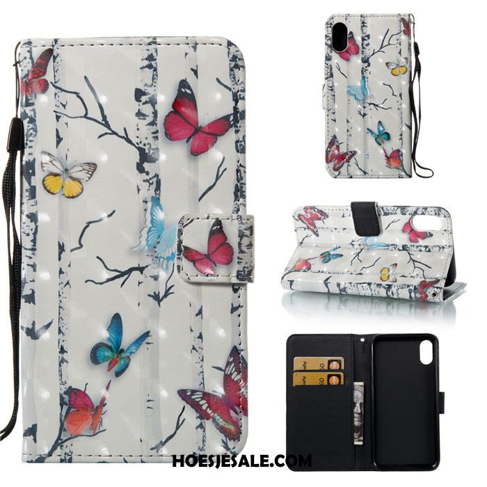 iPhone X Hoesje Mobiele Telefoon Hoes Wit Leren Etui All Inclusive Goedkoop