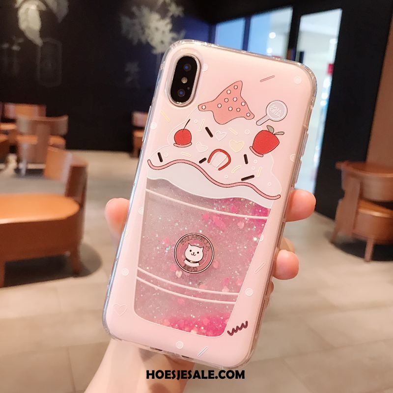 iPhone X Hoesje Siliconen Scheppend Zacht Blauw All Inclusive Goedkoop