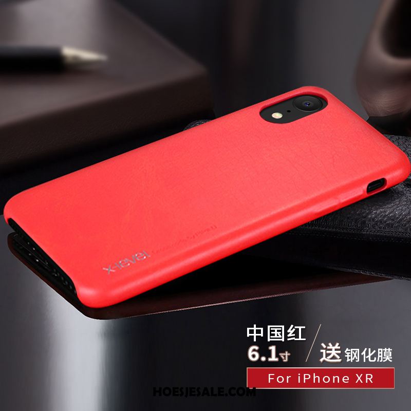 iPhone Xr Hoesje Bedrijf Dun Skärmskydd High End Tempereren Winkel