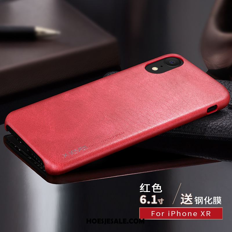 iPhone Xr Hoesje Bedrijf Dun Skärmskydd High End Tempereren Winkel