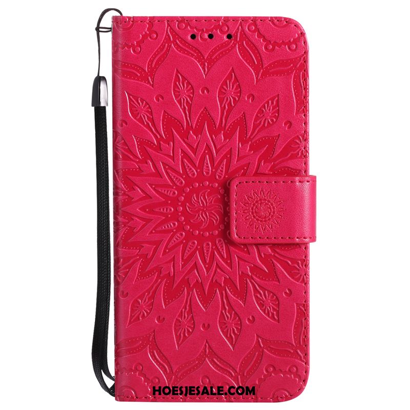 iPhone Xr Hoesje Leren Etui Roze Zon Bescherming Folio Goedkoop