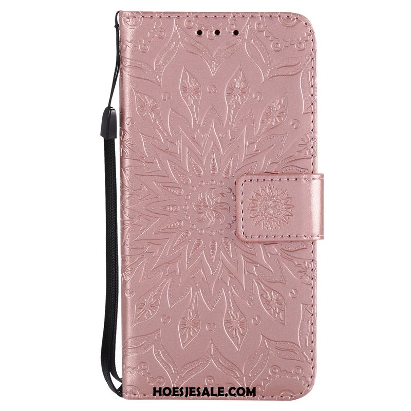 iPhone Xr Hoesje Leren Etui Roze Zon Bescherming Folio Goedkoop