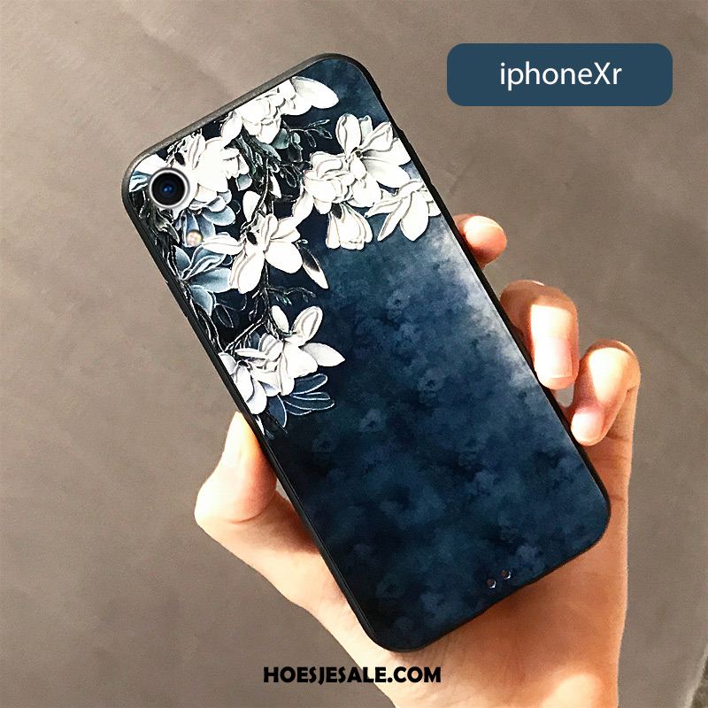 iPhone Xr Hoesje Mobiele Telefoon Scheppend Groen Hemming Bloemen Kopen