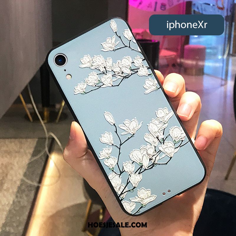 iPhone Xr Hoesje Mobiele Telefoon Scheppend Groen Hemming Bloemen Kopen