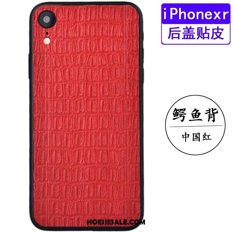 iPhone Xr Hoesje Patroon Leren Etui Achterklep Bescherming Skärmskydd Sale