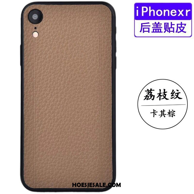 iPhone Xr Hoesje Patroon Leren Etui Achterklep Bescherming Skärmskydd Sale