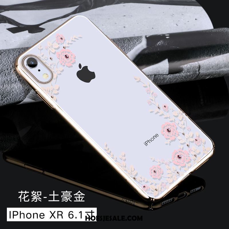 iPhone Xr Hoesje Persoonlijk Hoes Goud Met Strass Mode Sale