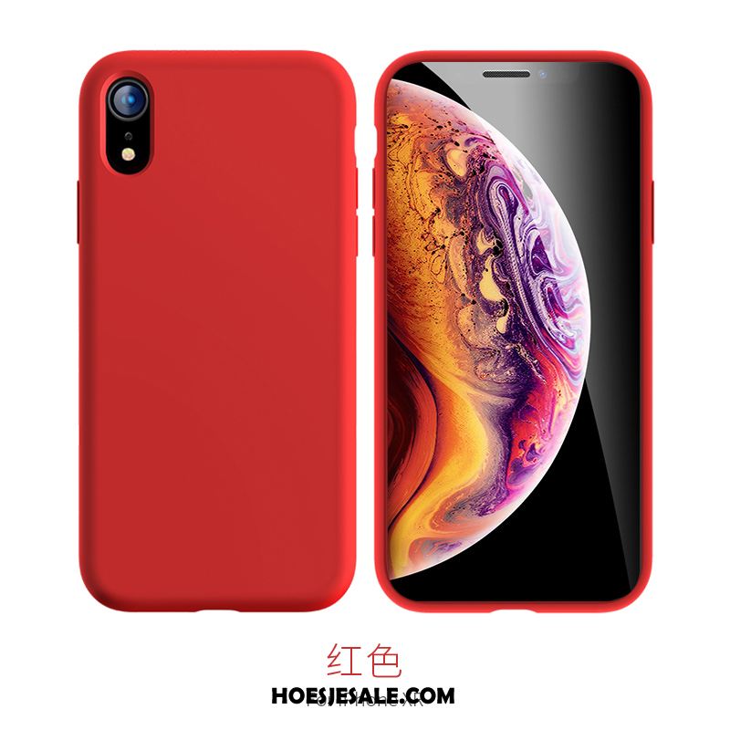 iPhone Xr Hoesje Siliconen Trendy Merk Net Red All Inclusive Blauw Goedkoop