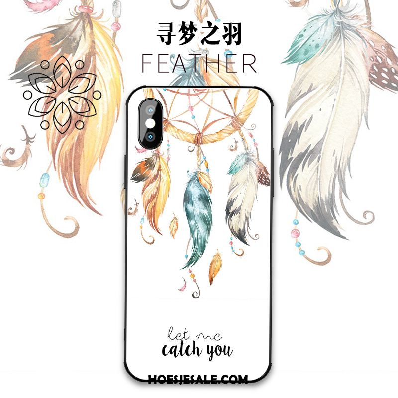 iPhone Xs Hoesje Anti-fall Trendy Merk Wit Dun Zwart Sale