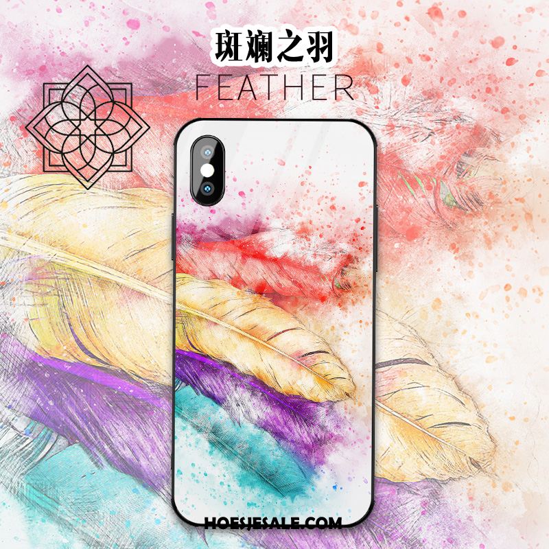 iPhone Xs Hoesje Anti-fall Trendy Merk Wit Dun Zwart Sale