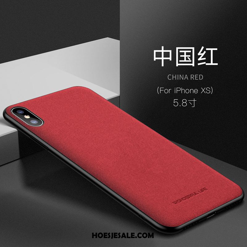 iPhone Xs Hoesje Doek Hoes Nieuw Rood Magnetisch Kopen