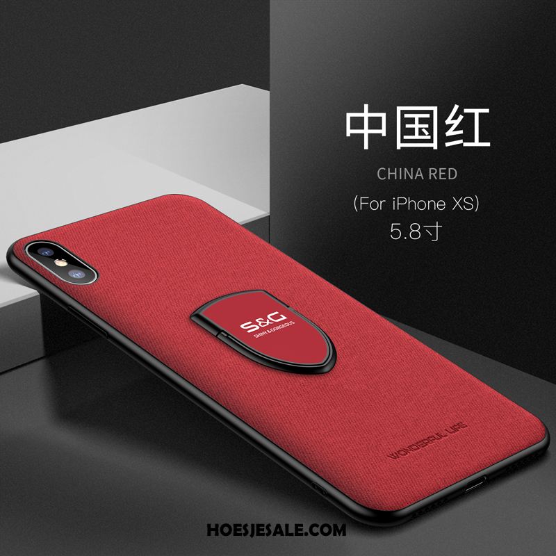 iPhone Xs Hoesje Doek Hoes Nieuw Rood Magnetisch Kopen