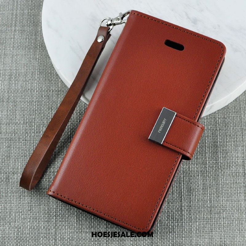 iPhone Xs Hoesje Leren Etui Folio All Inclusive Anti-fall Zacht Goedkoop