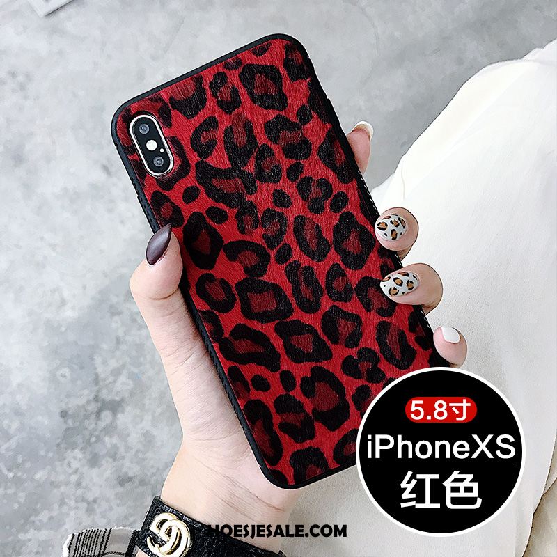 iPhone Xs Hoesje Mode Mobiele Telefoon Trendy Merk Rood All Inclusive Goedkoop