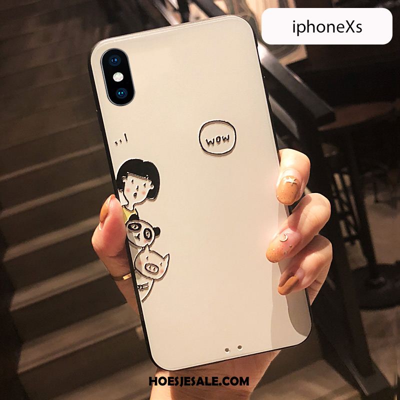 iPhone Xs Hoesje Nieuw Anti-fall Reliëf Mobiele Telefoon Spotprent Kopen