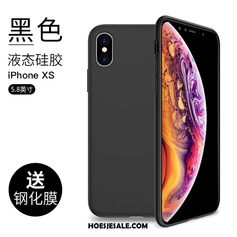 iPhone Xs Hoesje Nieuw Dun Rood Zwart Mobiele Telefoon Korting