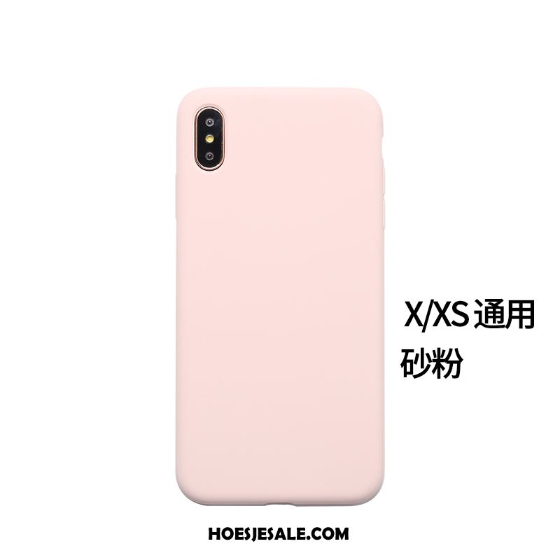 iPhone Xs Hoesje Siliconen Effen Kleur Oranje Licht Mobiele Telefoon Kopen