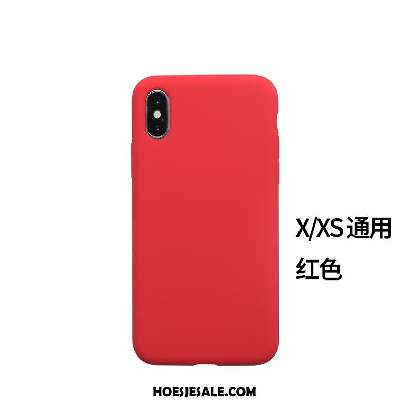 iPhone Xs Hoesje Siliconen Effen Kleur Oranje Licht Mobiele Telefoon Kopen