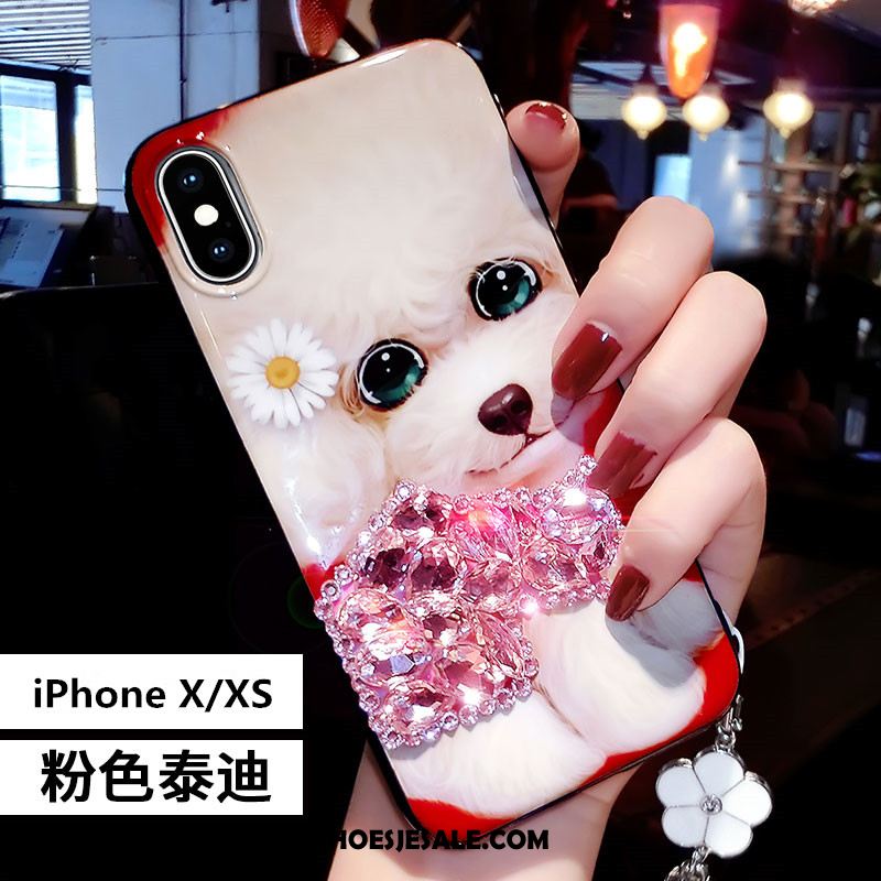 iPhone Xs Hoesje Siliconen Met Strass Blauw Mooie Spotprent Kopen