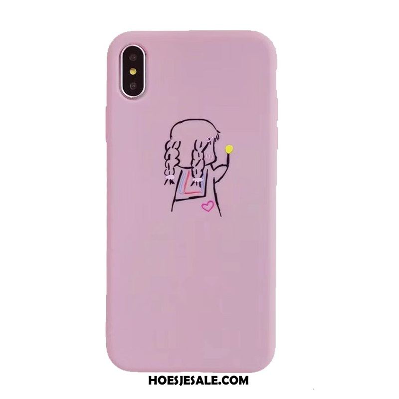 iPhone Xs Hoesje Trendy Merk Blauw Mobiele Telefoon Lovers Zacht Sale