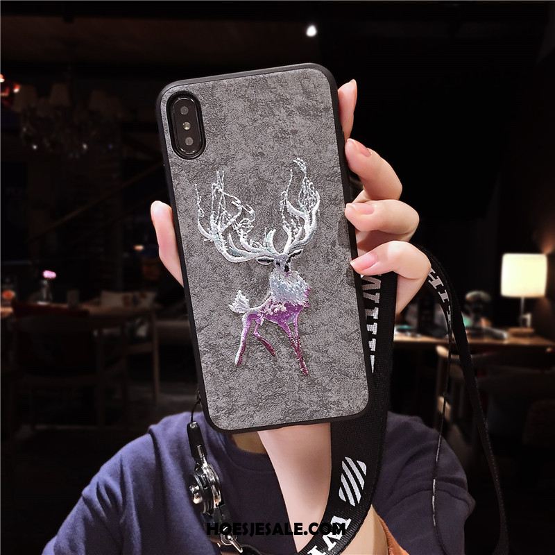 iPhone Xs Hoesje Trendy Merk Persoonlijk Nieuw Hanger Grijs Kopen