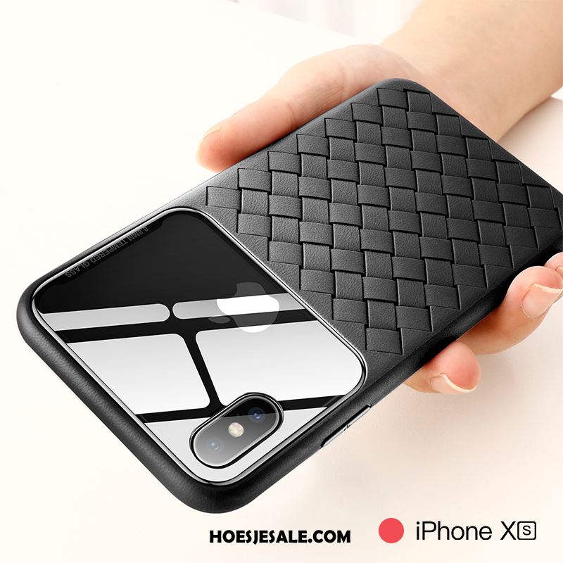 iPhone Xs Hoesje Zwart Nieuw Weven Mobiele Telefoon Trendy Merk Kopen