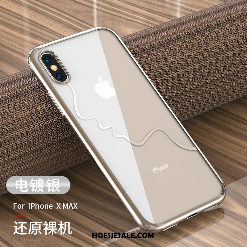 iPhone Xs Max Hoesje All Inclusive Nieuw Zacht Plating Trend Goedkoop